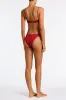 MICA - PASHA Red Crochet Crop Bikini Set sold by triangl swimwear