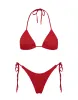 VINCA - PASHA Red Crochet Triangle Bikini Set sold by triangl swimwear