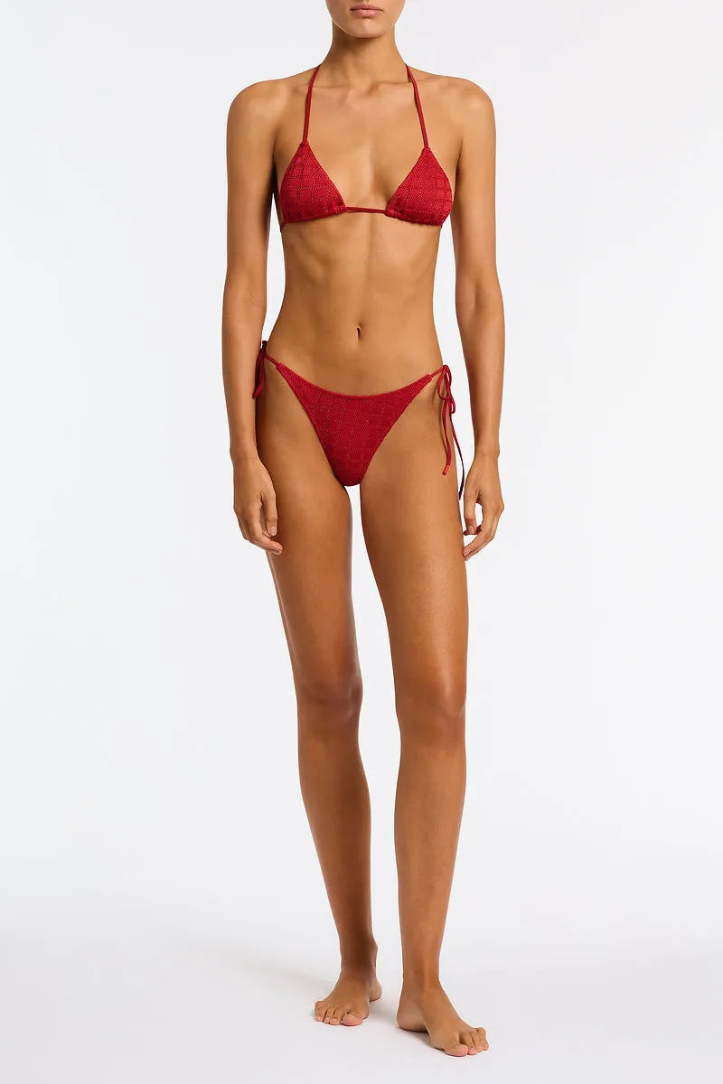 VINCA - PASHA Red Crochet Triangle Bikini Set sold by triangl swimwear product image thumbnail 2
