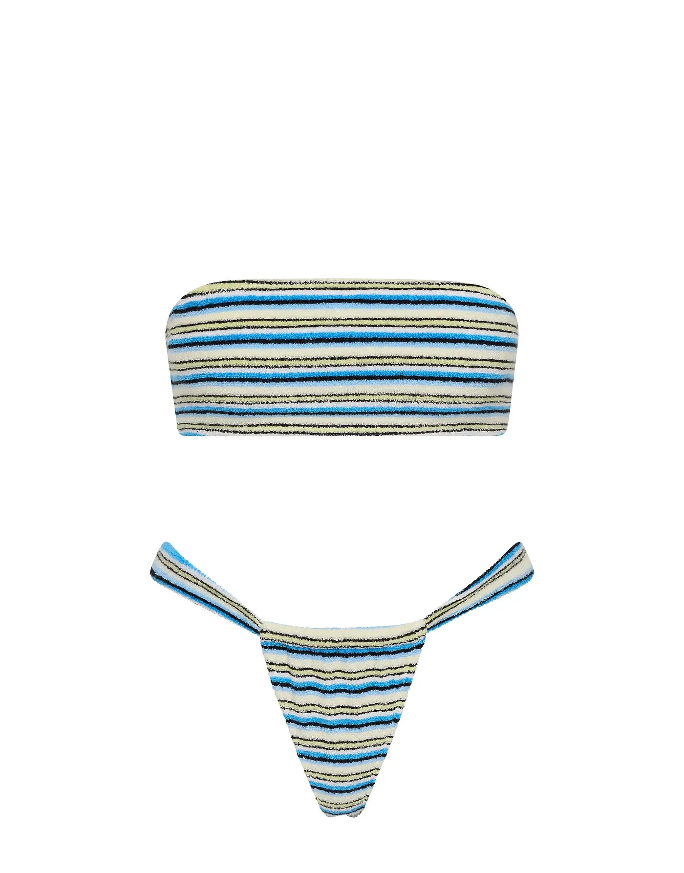 LUCE - GRACI Terry Towelling Bandeau Bikini Set sold by triangl swimwear