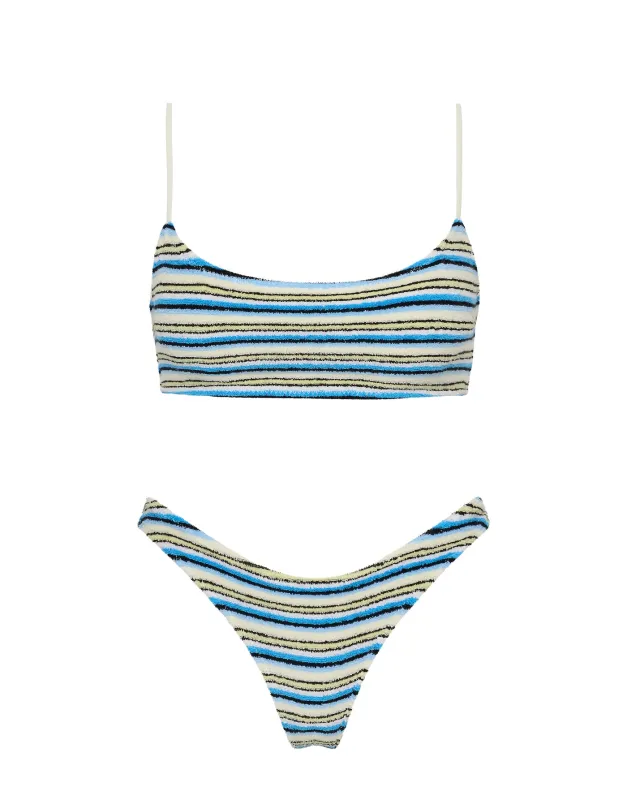 MICA - GRACI Terry Towelling Crop Bikini Set sold by triangl swimwear