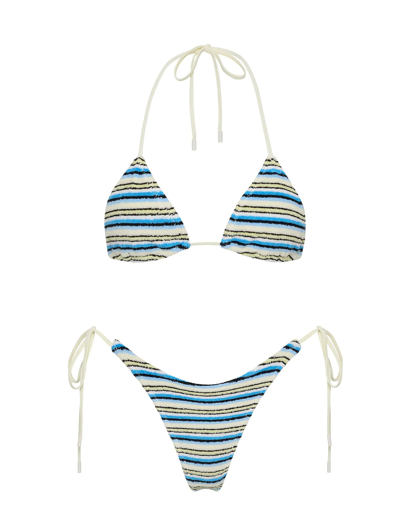VINCA - GRACI Terry Towelling Triangle Bikini Set sold by triangl swimwear