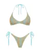 CORA - SERNA Sparkle Crochet Halter Bikini Set sold by triangl swimwear