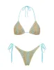 VINCA - SERNA Sparkle Crochet Triangle Bikini Set sold by triangl swimwear