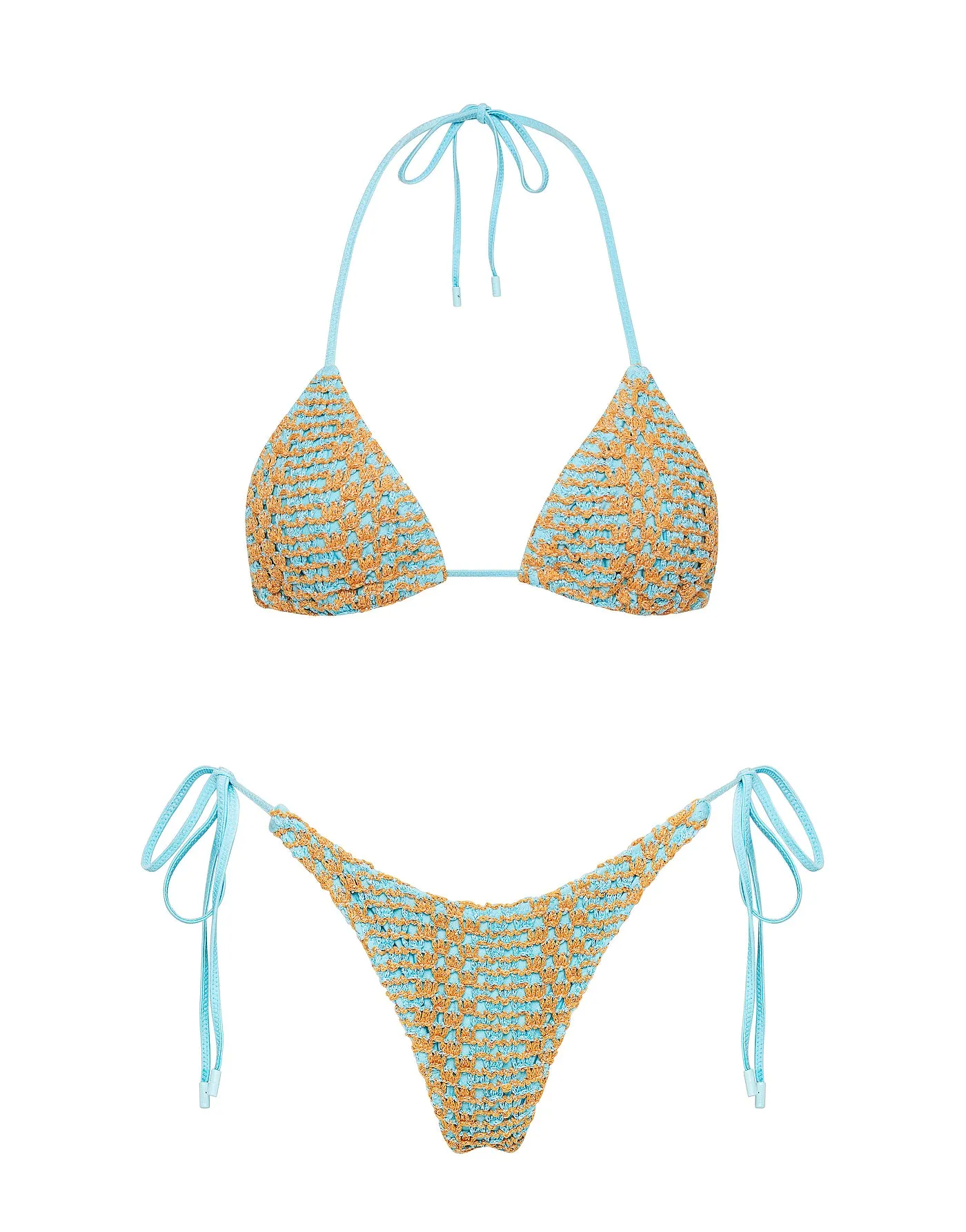 VINCA - SERNA Sparkle Crochet Triangle Bikini Set sold by triangl swimwear