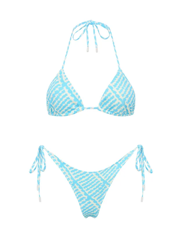 VINCA - EYLA Blue Triangle Bikini Set sold by triangl swimwear