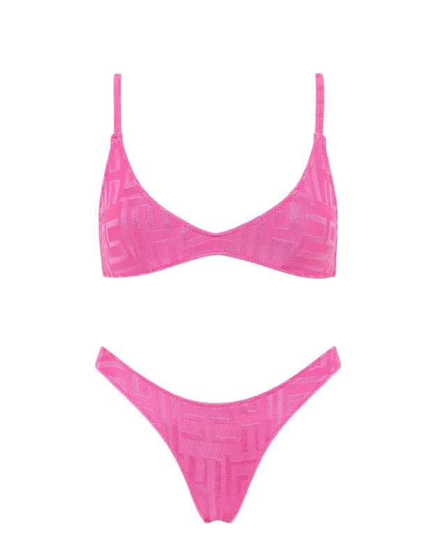 MAIA - CAPLIA Pink Scoop Bikini Set sold by triangl swimwear