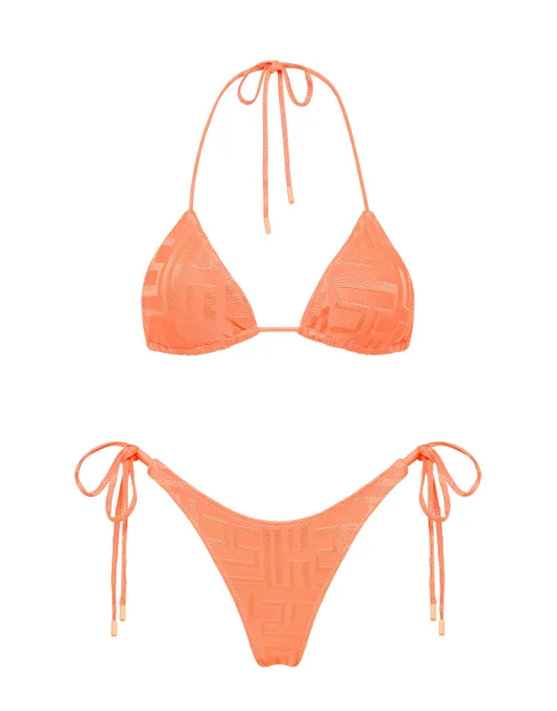 VINCA - AROLE Orange Triangle Bikini Set sold by triangl swimwear