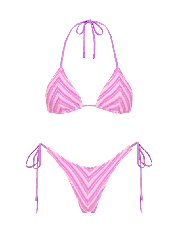 VINCA - LOTUS Terry Towelling Triangle Bikini Set sold by triangl swimwear