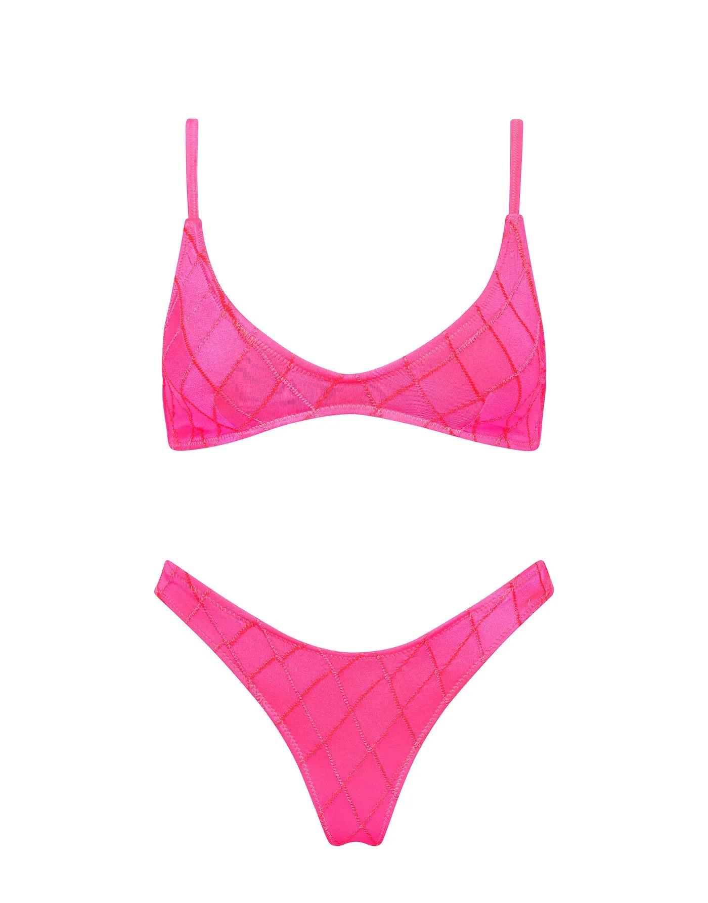 MAIA - MENDE Pink Scoop Bikini Set sold by triangl swimwear