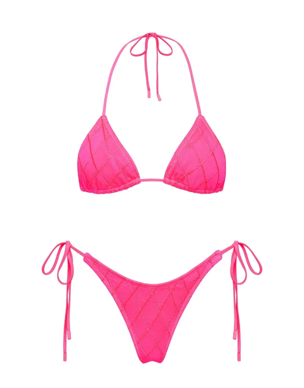 VINCA - MENDE Pink Triangle Bikini Set sold by triangl swimwear