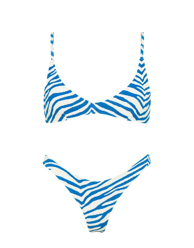 MAIA - ZEBRA SPLASH Scoop Bikini Set sold by triangl swimwear