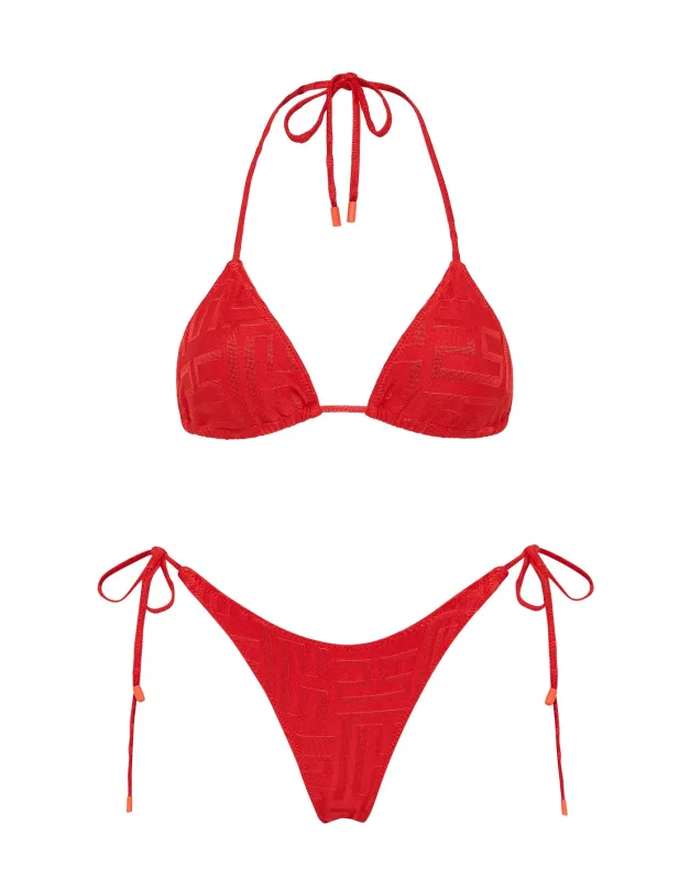 VINCA - ATCH Red Triangle Bikini Set sold by triangl swimwear