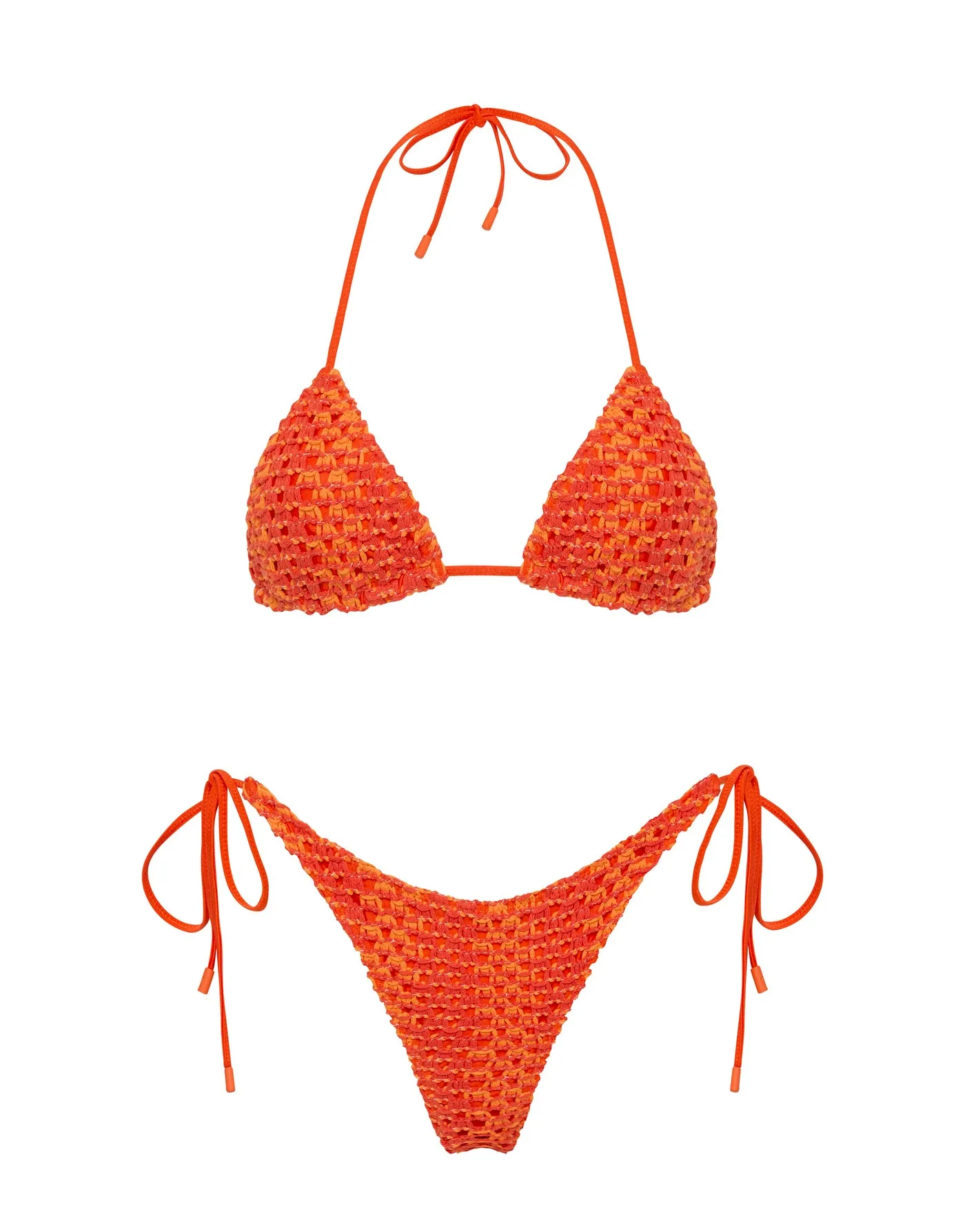 VINCA - ARAD Red Crochet Triangle Bikini Set sold by triangl swimwear