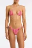 VINCA - ALINA Pink Crochet Triangle Bikini Set sold by triangl swimwear