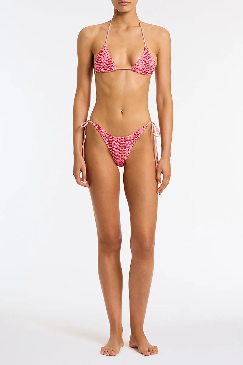 VINCA - ALINA Pink Crochet Triangle Bikini Set sold by triangl swimwear product image thumbnail 2