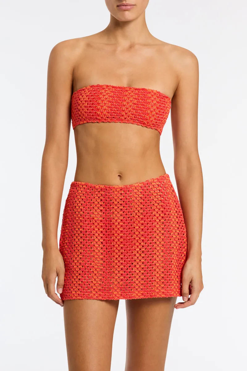KASI - ARAD Red Crochet Skirt sold by triangl swimwear product image thumbnail 4