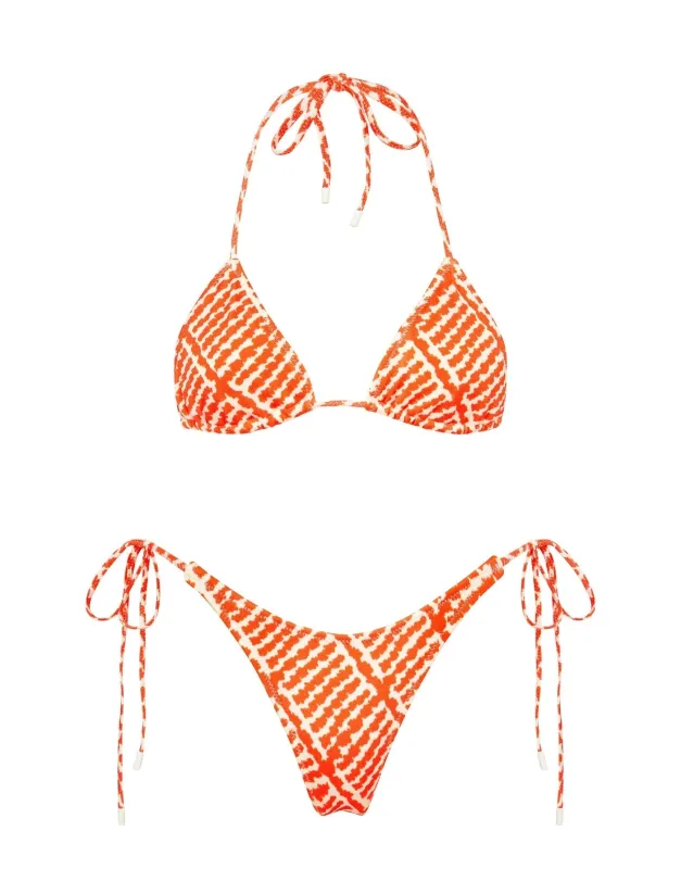 VINCA - PERRE Orange Triangle Bikini Set sold by triangl swimwear