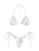 VINCA - INDIGO Floral Triangle Bikini Set sold by triangl swimwear