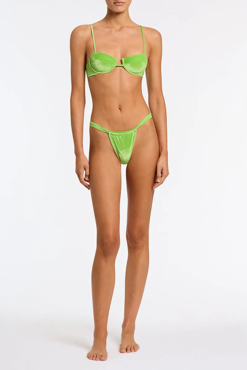 PALMA - VYNE Green Velvet Balconette Bikini Set sold by triangl swimwear product image thumbnail 2
