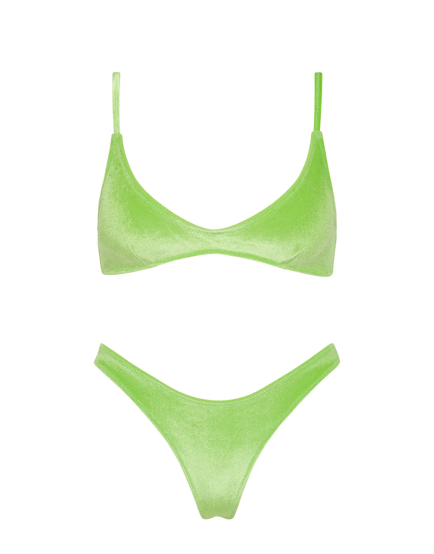 MAIA - VYNE Green Velvet Scoop Bikini Set sold by triangl swimwear