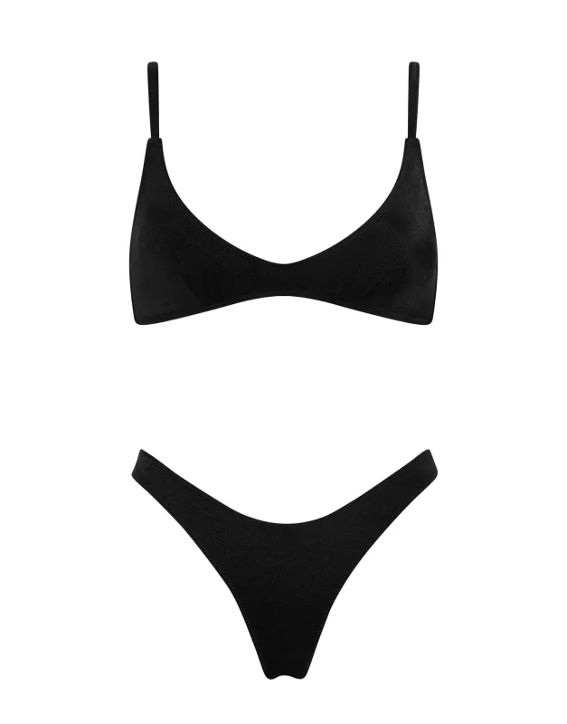 MAIA - EBONY BLACK Scoop Bikini Set sold by triangl swimwear