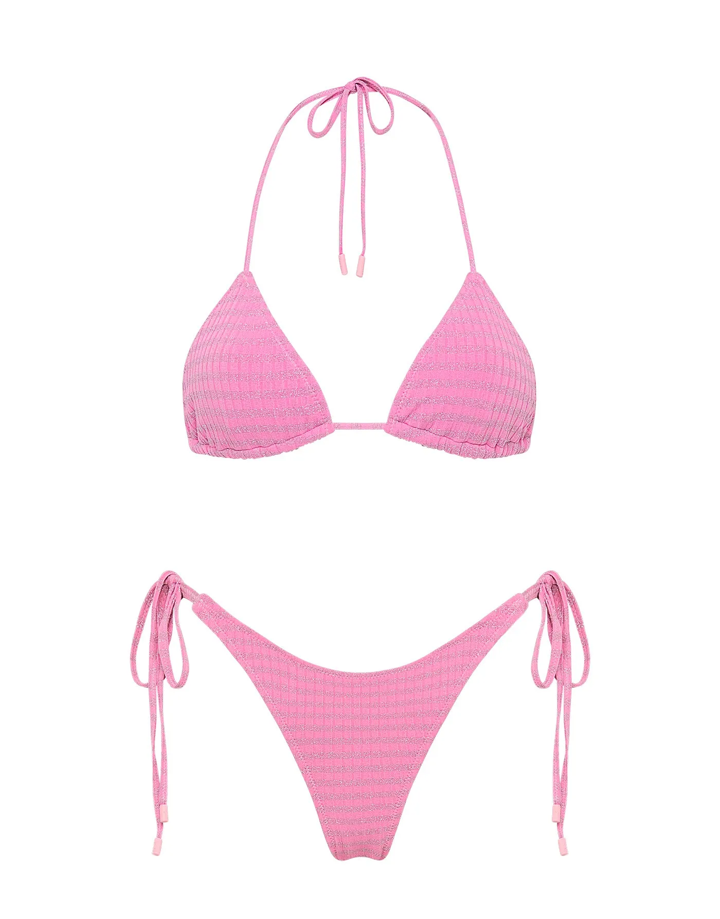 VINCA - CISTA Pink Sparkle Triangle Bikini Set sold by triangl swimwear