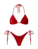 VINCA - LOPA Red Velvet Triangle Bikini Set sold by triangl swimwear