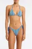 VINCA - DELLO Blue Crochet Triangle Bikini Set sold by triangl swimwear