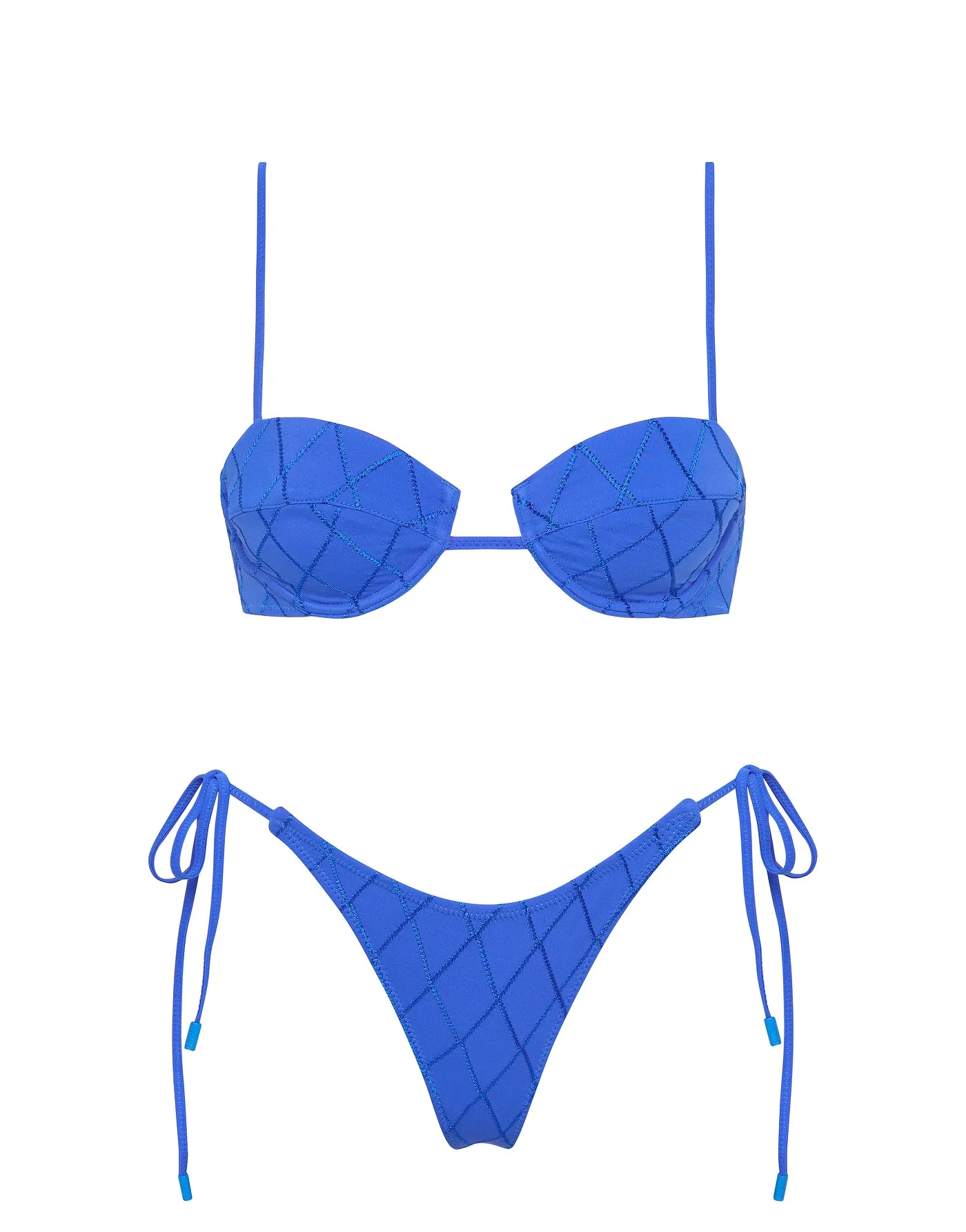 MALA - BANC Blue Balconette Bikini Set sold by triangl swimwear