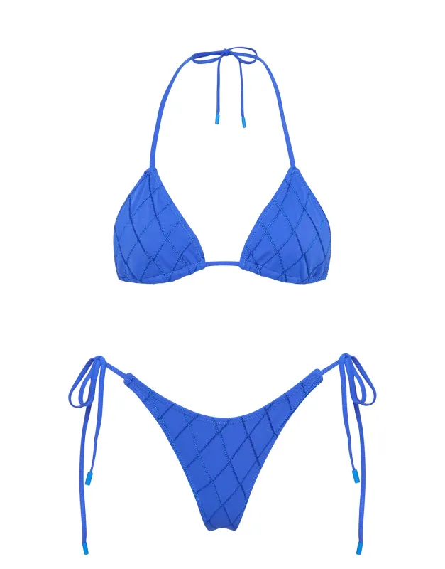 VINCA - BANC Blue Triangle Bikini Set sold by triangl swimwear