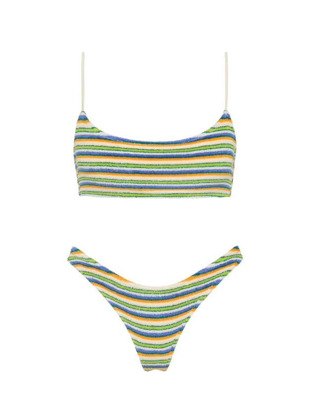 MICA - POPI Terry Towelling Crop Bikini Set sold by triangl swimwear