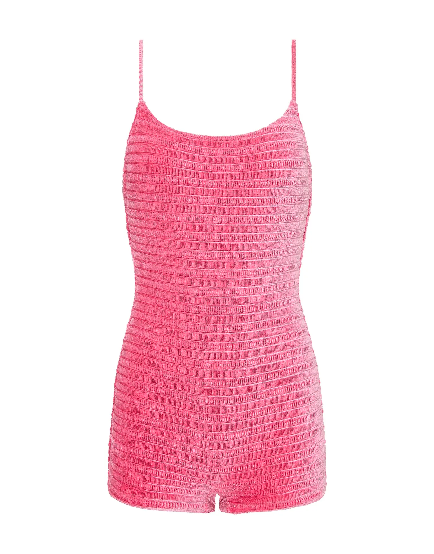 COCO - PRINC Pink Velvet Playsuit sold by triangl swimwear