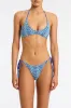 CORA - DELLO Blue Crochet Halter Bikini Set sold by triangl swimwear