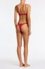 MICA - TAGE Red Sparkle Crochet Crop Bikini Set sold by triangl swimwear