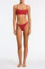 MICA - TAGE Red Sparkle Crochet Crop Bikini Set sold by triangl swimwear