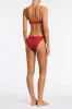 MICA - TAGE Red Sparkle Crochet Crop Bikini Set sold by triangl swimwear