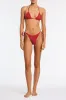 VINCA - TAGE Red Sparkle Crochet Triangle Bikini Set sold by triangl swimwear
