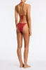 VINCA - TAGE Red Sparkle Crochet Triangle Bikini Set sold by triangl swimwear