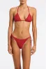 VINCA - TAGE Red Sparkle Crochet Triangle Bikini Set sold by triangl swimwear