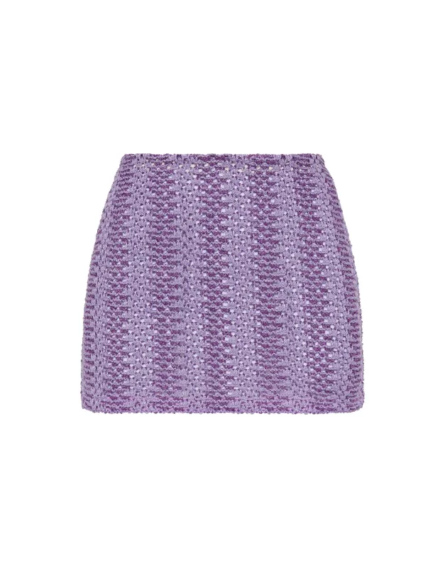 KASI - MONTY Purple Crochet Skirt sold by triangl swimwear