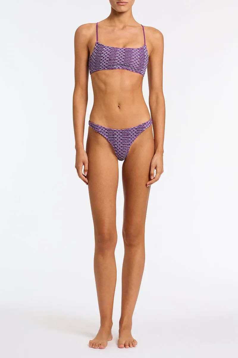 MICA - MONTY Purple Crochet Crop Bikini Set sold by triangl swimwear product image thumbnail 2