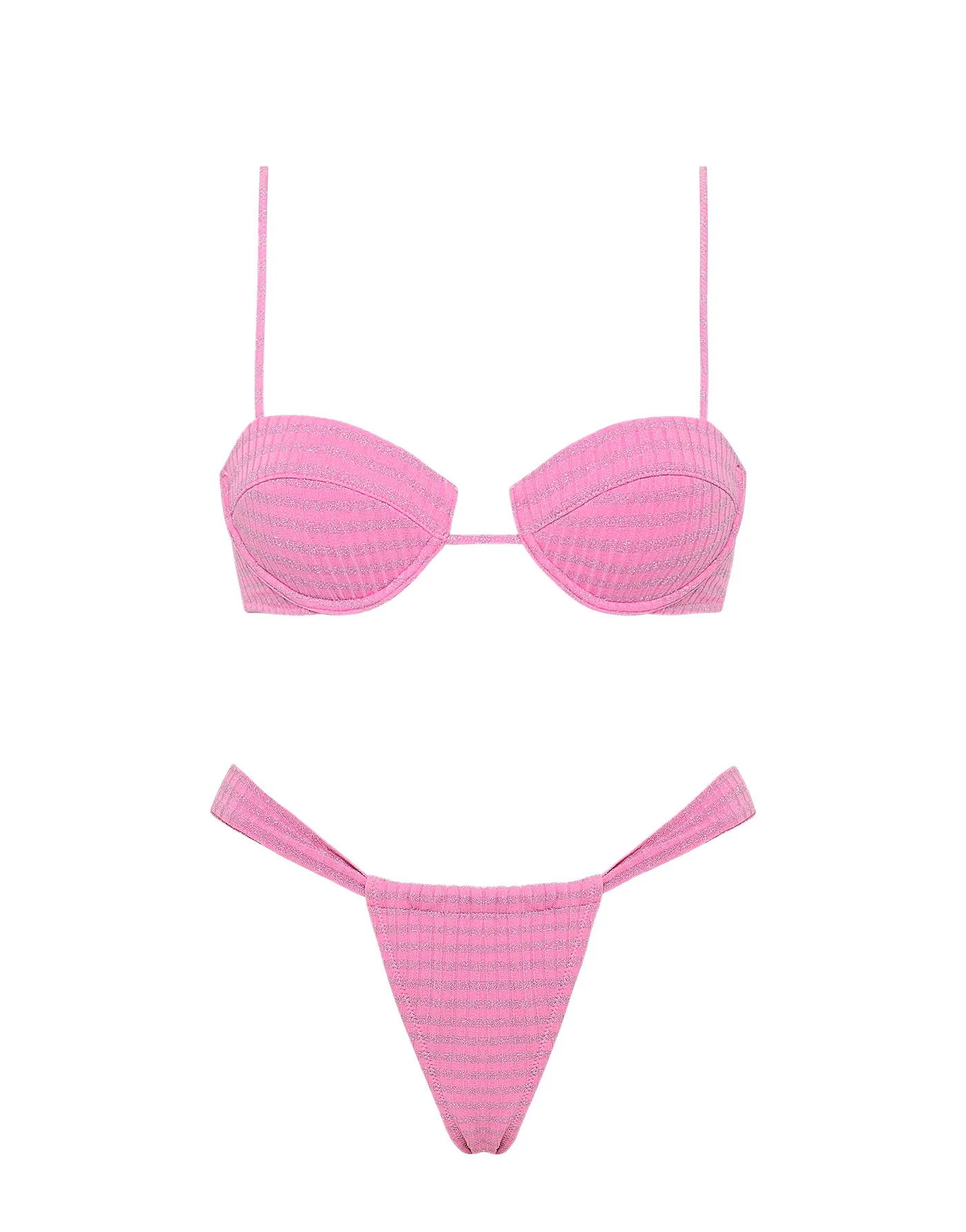 PALMA - CISTA Pink Sparkle Balconette Bikini Set sold by triangl swimwear