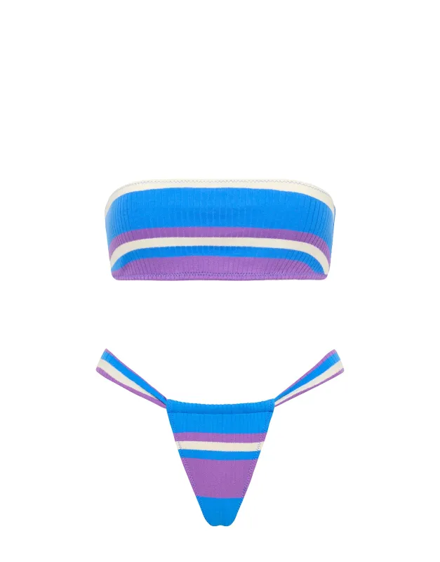 LUCE - CITARA Ribbed Bandeau Bikini Set sold by triangl swimwear