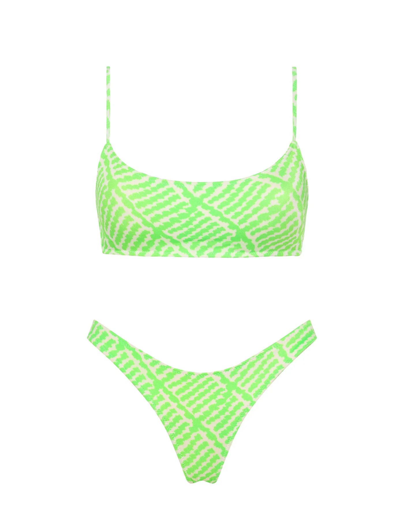 MICA - KENI Green Crop Bikini Set sold by triangl swimwear