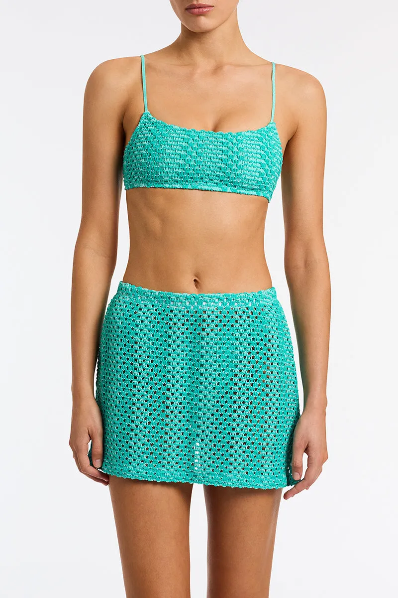 KASI - TIEL Blue Crochet Skirt sold by triangl swimwear product image thumbnail 4