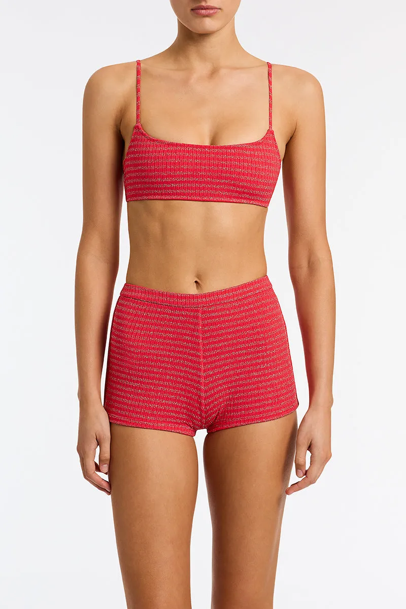 CELESTE - BERY Red Sparkle Short sold by triangl swimwear product image thumbnail 4