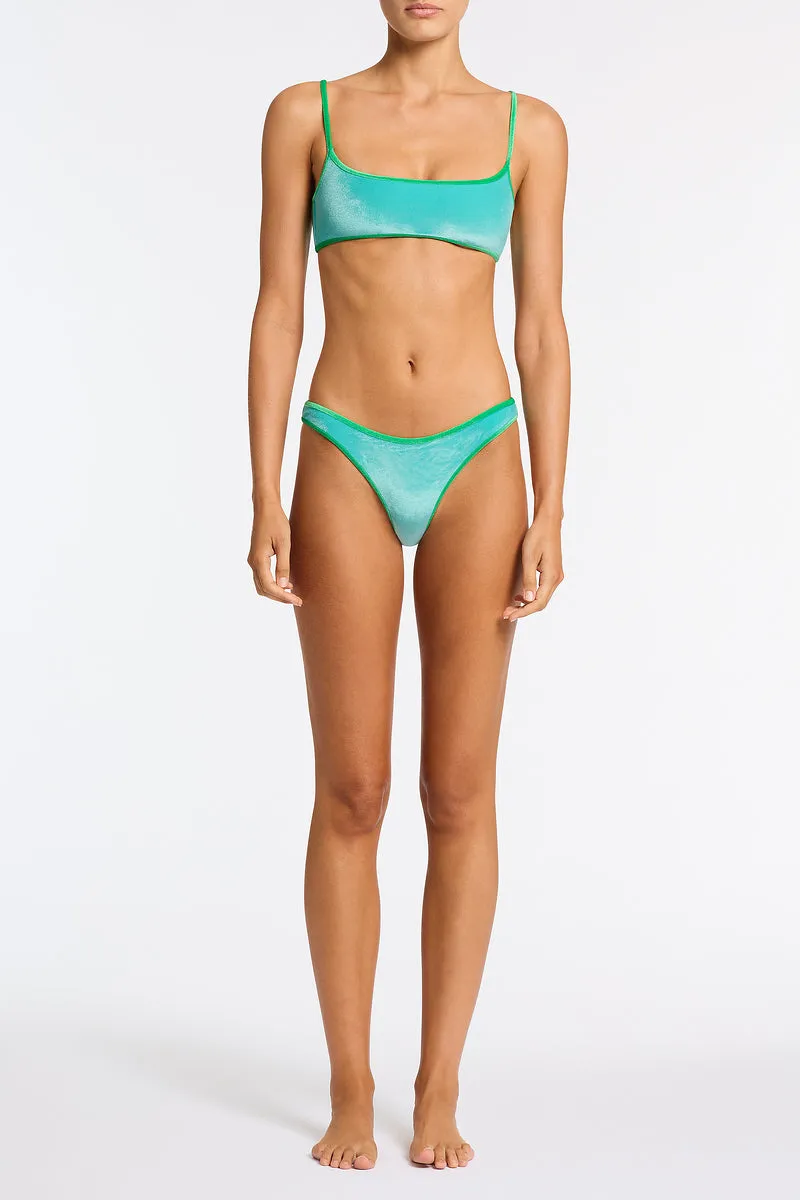 MICA - PALMM Blue Velvet Crop Bikini Set sold by triangl swimwear product image thumbnail 2