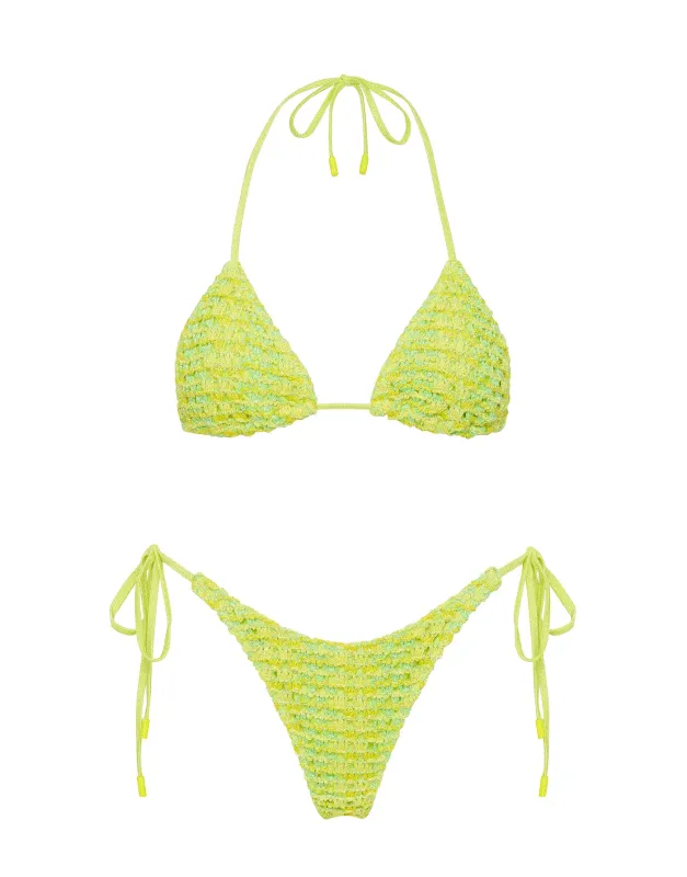 VINCA - REFE Sparkle Crochet Triangle Bikini Set sold by triangl swimwear