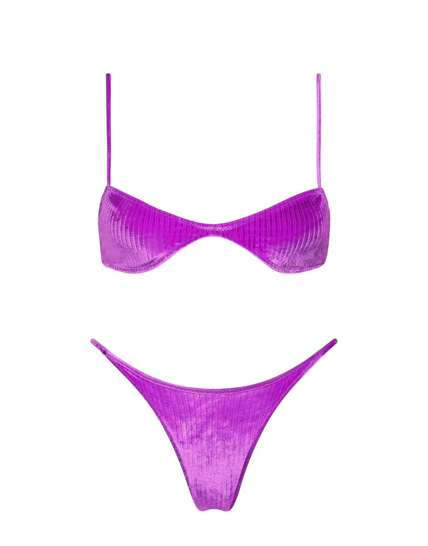 WINI - COVA Purple Velvet Bikini Set sold by triangl swimwear